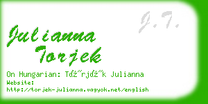 julianna torjek business card